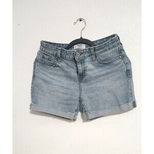 Denizen from Levi's Mid-Rise Denim Shorts - Light Wash Cuffed Hem w26